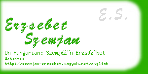 erzsebet szemjan business card